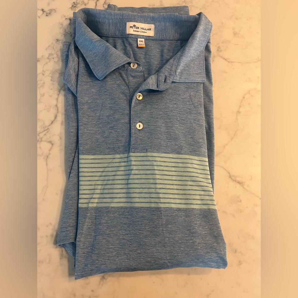 Peter Millar Summer Comfort Golf Club Polo Shirt Size Large XXL
EUC